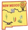 NEW MEXICO state shape  map souvenir embroidered patch, NM