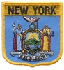 NEW YORK medium flag shield souvenir embroidered patch, NY