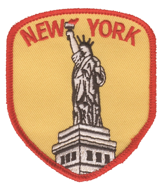 NEW YORK Statue of Liberty souvenir embroidered patch, NY