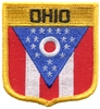 OHIO medium flag shield uniform or souvenir embroidered patch, OH