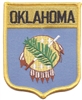 OKLAHOMA large flag shield uniform or souvenir embroidered patch, OK