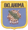 OKLAHOMA medium flag shield uniform or souvenir embroidered patch, OK
