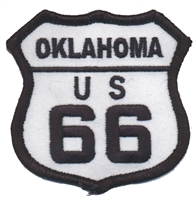 OKLAHOMA US 66 souvenir embroidered patch, OK, Route 66