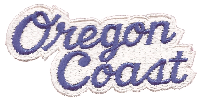 Oregon Coast script souvenir embroidered patch