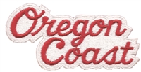 Oregon Coast script souvenir embroidered patch, OR