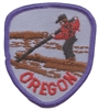 OREGON logger shield souvenir embroidered patch, OR