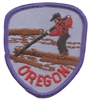 OREGON logger shield souvenir embroidered patch, OR