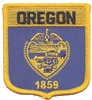 OREGON medium flag shield souvenir or uniform embroidered patch, OR