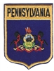 PENNSYLVANIA  flag shield souvenir embroidered patch, PA, PENN