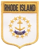 RHODE ISLAND large flag shield uniform or souvenir embroidered patch, RH