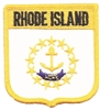 RHODE ISLAND medium flag shield uniform or souvenir embroidered patch, RH