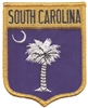 SOUTH CAROLINA large flag shield uniform or souvenir embroidered patch, SC