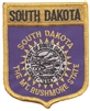 SOUTH DAKOTA large flag shield uniform or souvenir embroidered patch, SD