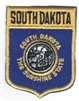 SOUTH DAKOTA large flag shield uniform or souvenir embroidered patch, SD