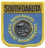 SD, SOUTH DAKOTA medium flag shield uniform or souvenir embroidered patch