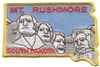 MT. RUSHMORE SOUTH DAKOTA state shape souvenir embroidered patch, SD
