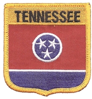 TENNESSEE medium flag shield uniform or souvenir embroidered patch, TN