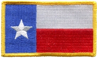 Texas flag souvenir or uniform embroidered patch, TX