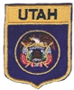 UTAH medium flag shield uniform or souvenir embroidered patch, UT