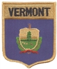 VERMONT large flag shield uniform or souvenir embroidered patch, VT