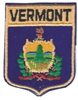 VERMONT large flag shield uniform or souvenir embroidered patch, VT