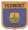 VERMONT medium flag shield uniform or souvenir embroidered patch, VT