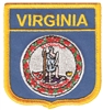 VIRGINIA medium flag shield embroidered patch, VA