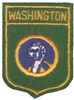 WASHINGTON small flag shield souvenir embroidered patch, WA