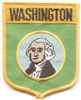 WASHINGTON large flag shield uniform or souvenir embroidered patch, WA