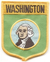 WASHINGTON large flag shield uniform or souvenir embroidered patch, WA