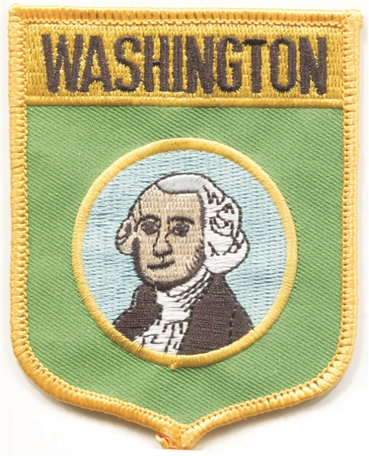 WASHINGTON large flag shield uniform or souvenir embroidered patch, WA