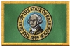 WASHINGTON state flag uniform or souvenir embroidered patch, WA