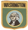 WASHINGTON medium flag shield souvenir or uniform embroidered patch, WA