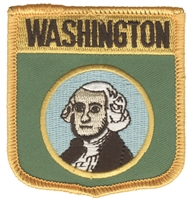 WASHINGTON medium flag shield souvenir or uniform embroidered patch, WA