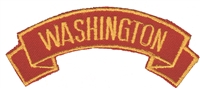WASHINGTON shoulder tab souvenir embroidered patch, WA