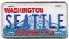 SEATTLE WASHINGTON license plate souvenir embroidered patch