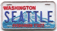 SEATTLE WASHINGTON license plate souvenir embroidered patch