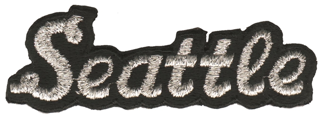 Seattle script souvenir embroidered patch
