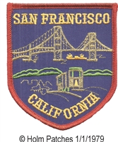 SAN FRANCISCO CALIFORNIA Golden Gate souvenir embroidered patch