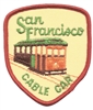 San Francisco CABLE CAR souvenir embroidered patch