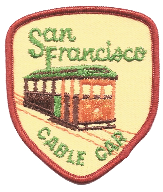 San Francisco CABLE CAR souvenir embroidered patch