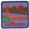 San Francisco: bridge, sun, city souvenir embroidered patch