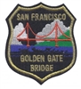 SAN FRANCISCO GOLDEN GATE BRIDGE mylar shield uniform or souvenir embroidered patch