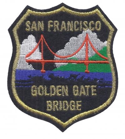 SAN FRANCISCO GOLDEN GATE BRIDGE mylar shield uniform or souvenir embroidered patch