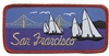 San Francisco bridge & sailboat souvenir embroidered patch