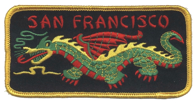 SAN FRANCISCO dragon souvenir embroidered patch