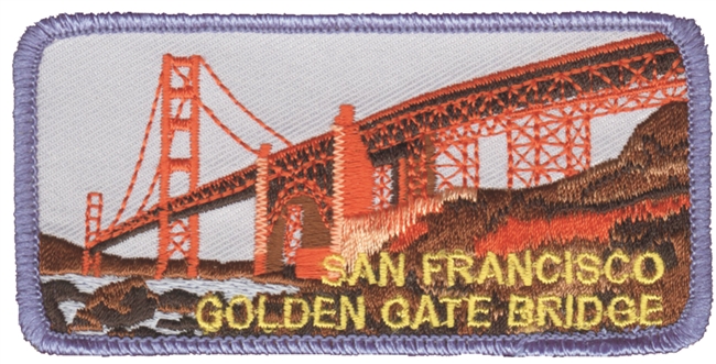 SAN FRANCISCO GOLDEN GATE BRIDGE west view souvenir embroidered patch