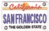 SAN FRANCISCO license plate souvenir embroidered patch