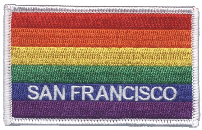 SAN FRANCISCO rainbow gay pride flag embroidered patch