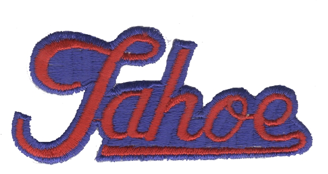 Tahoe script souvenir embroidered patch